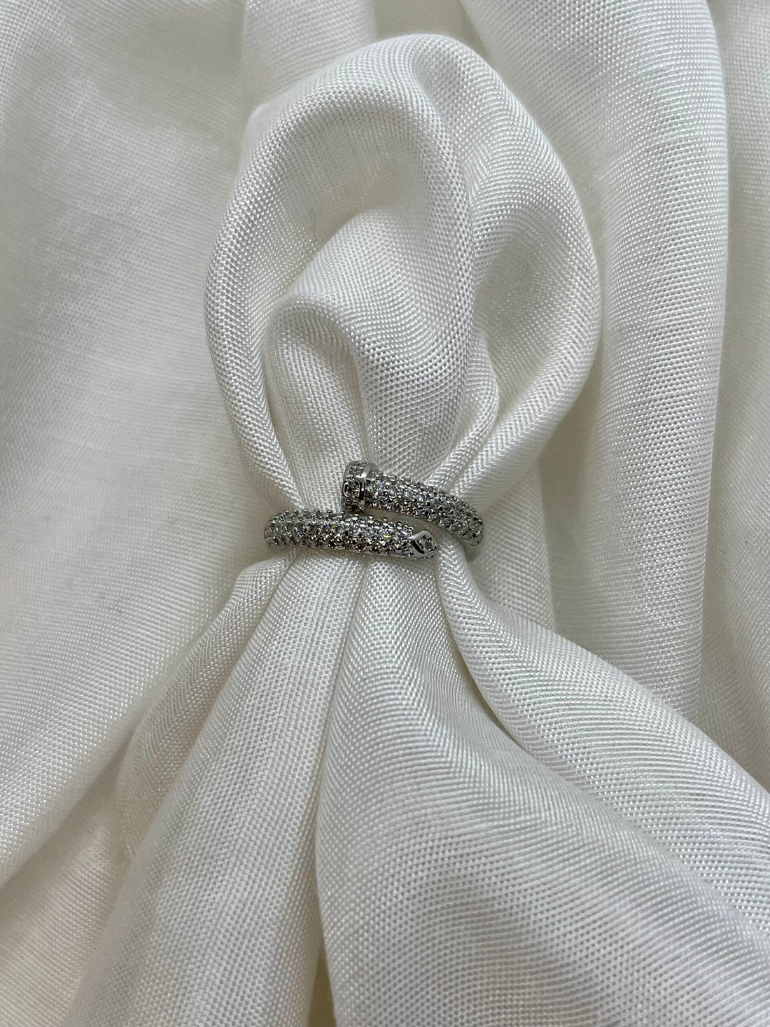 Crystal Croissant Ring