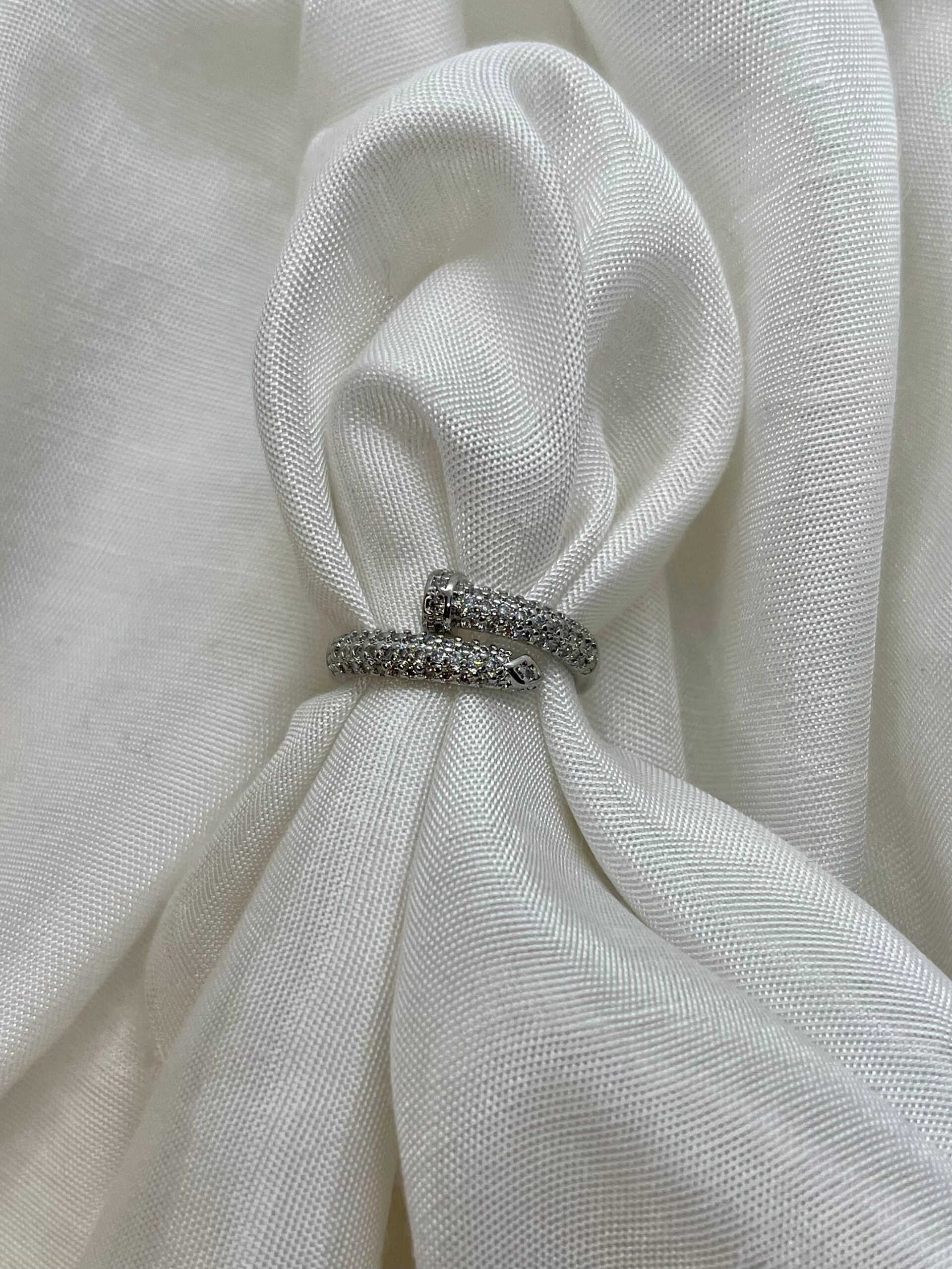 Crystal Croissant Ring