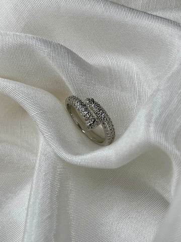 Crystal Croissant Ring