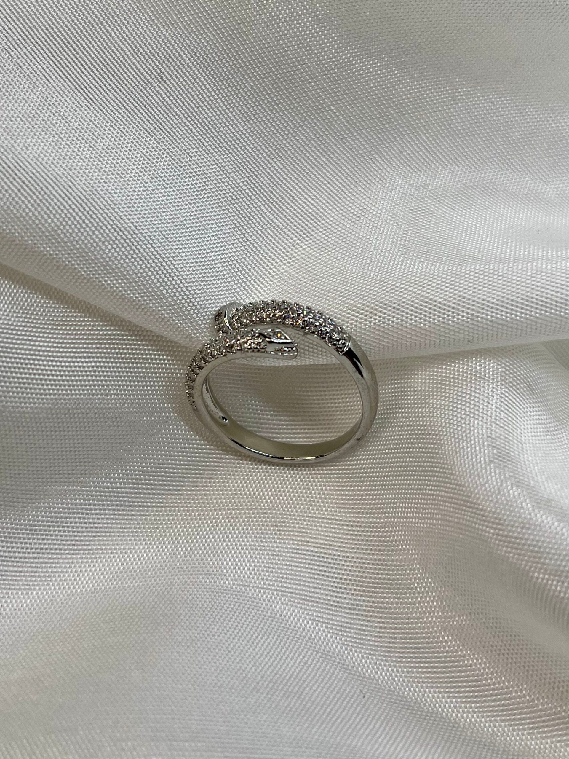 Crystal Croissant Ring