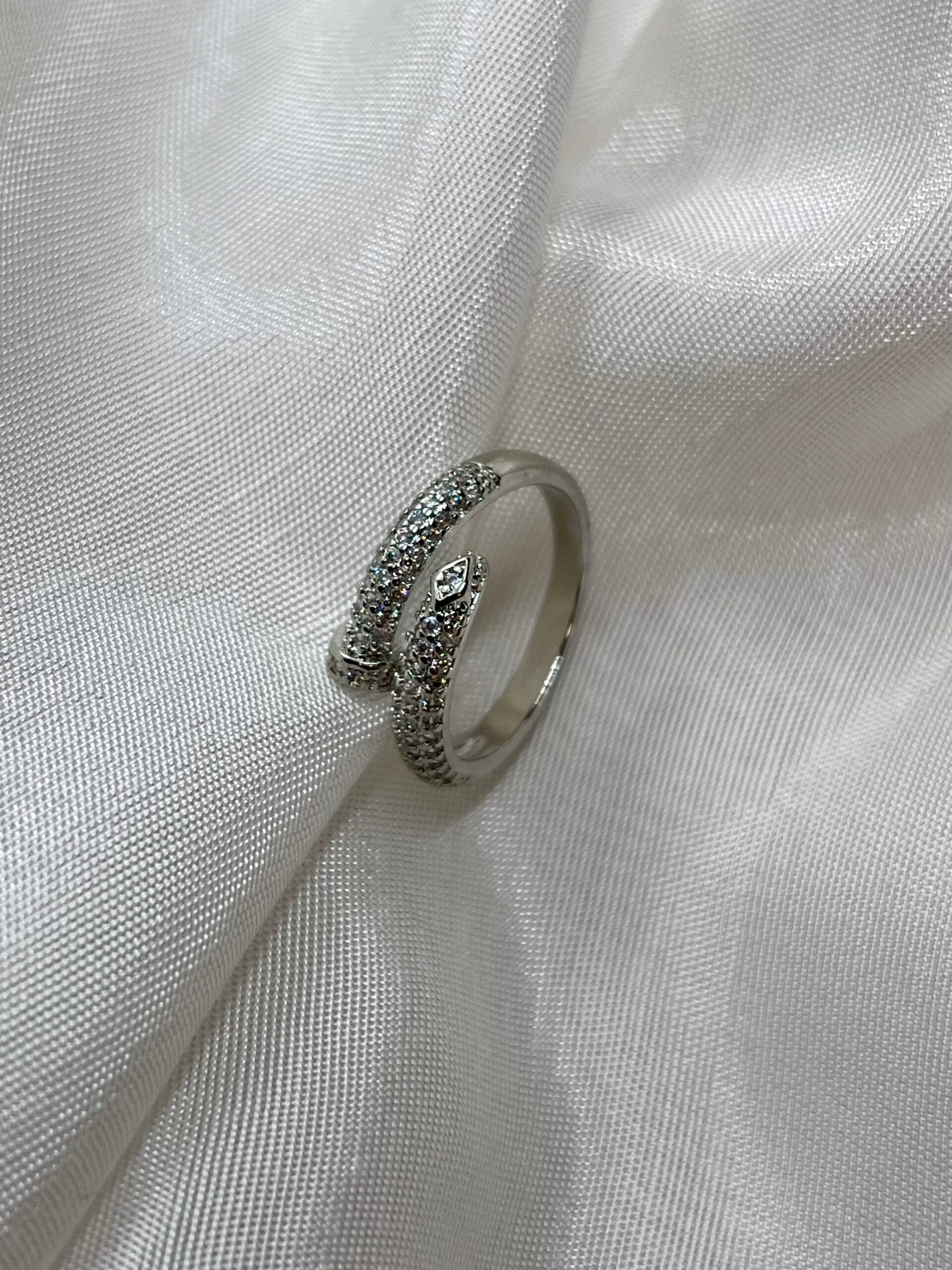 Crystal Croissant Ring