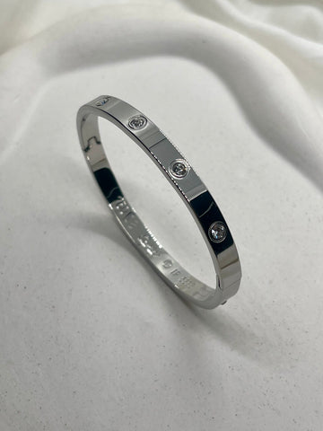 Silver Stone Bangle
