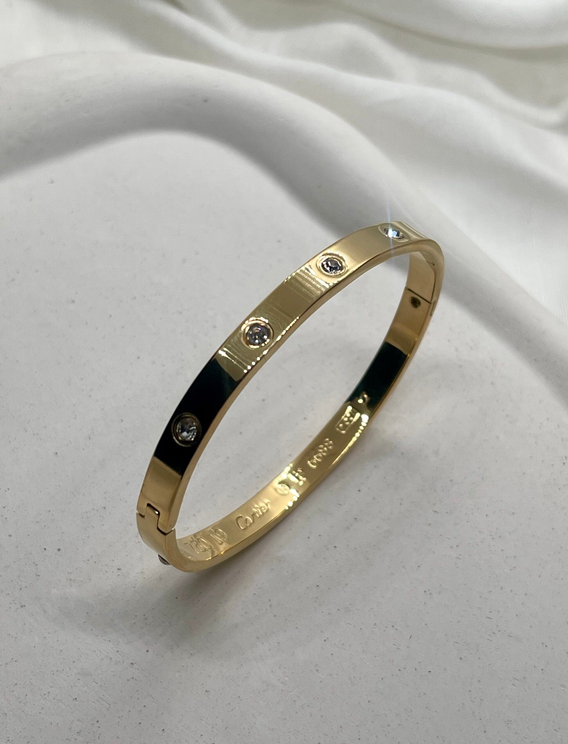 Gold Stone Bangle