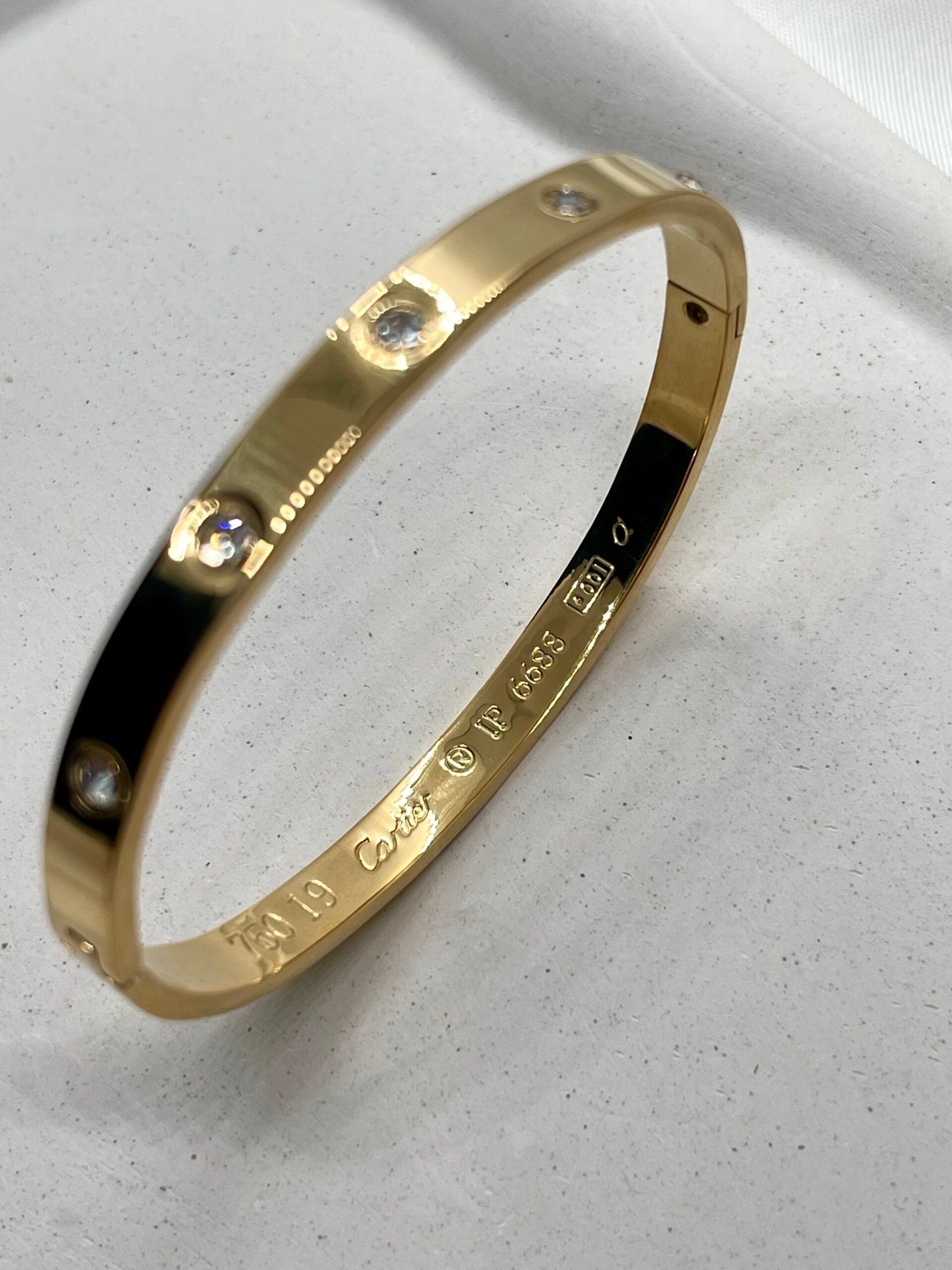 Gold Stone Bangle