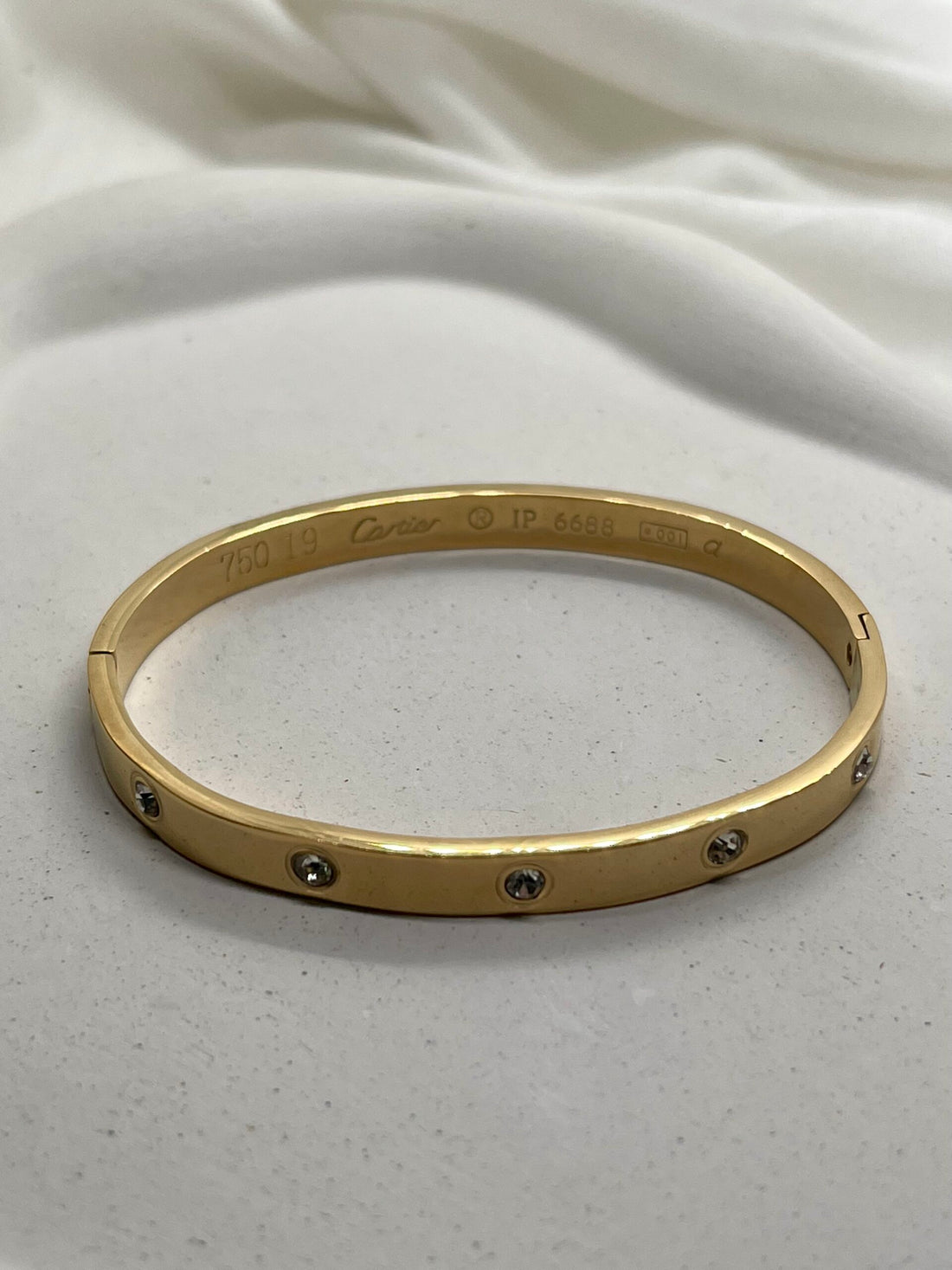 Gold Stone Bangle