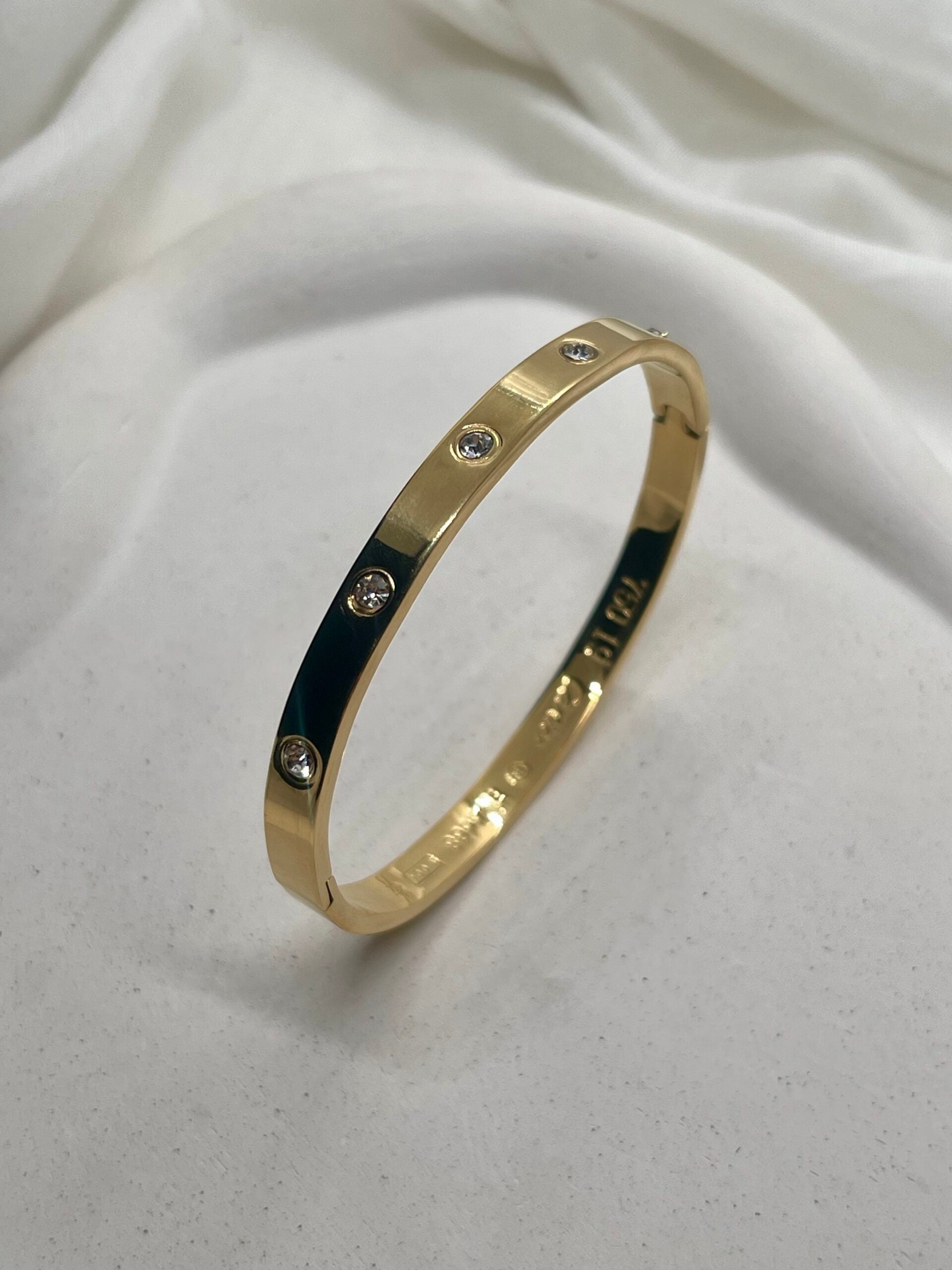 Gold Stone Bangle