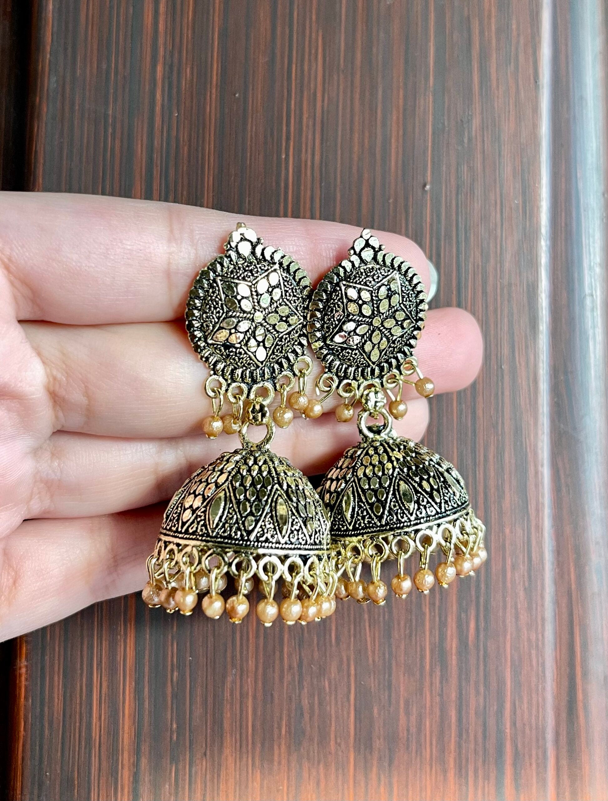 Antique Gold Jhumkay