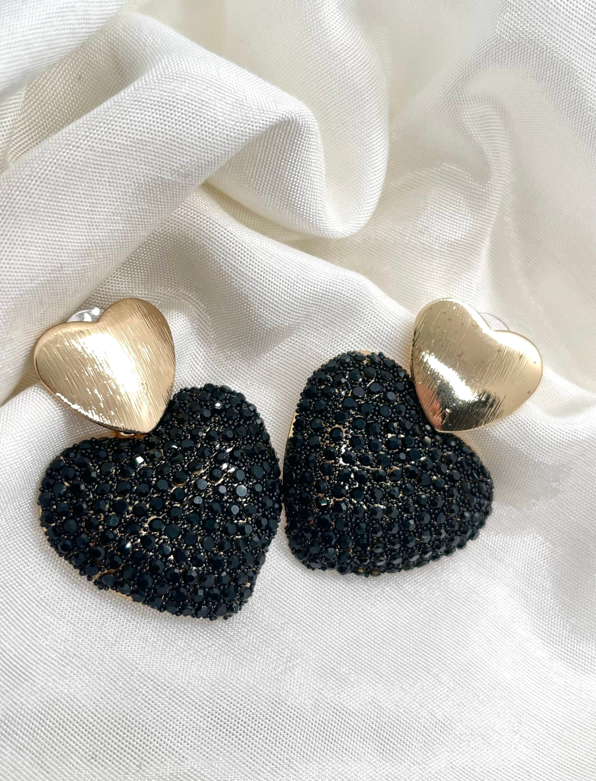 Black Heart Earrings