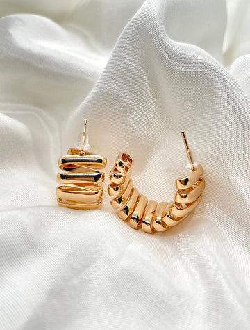 Spiral Gold Hoops