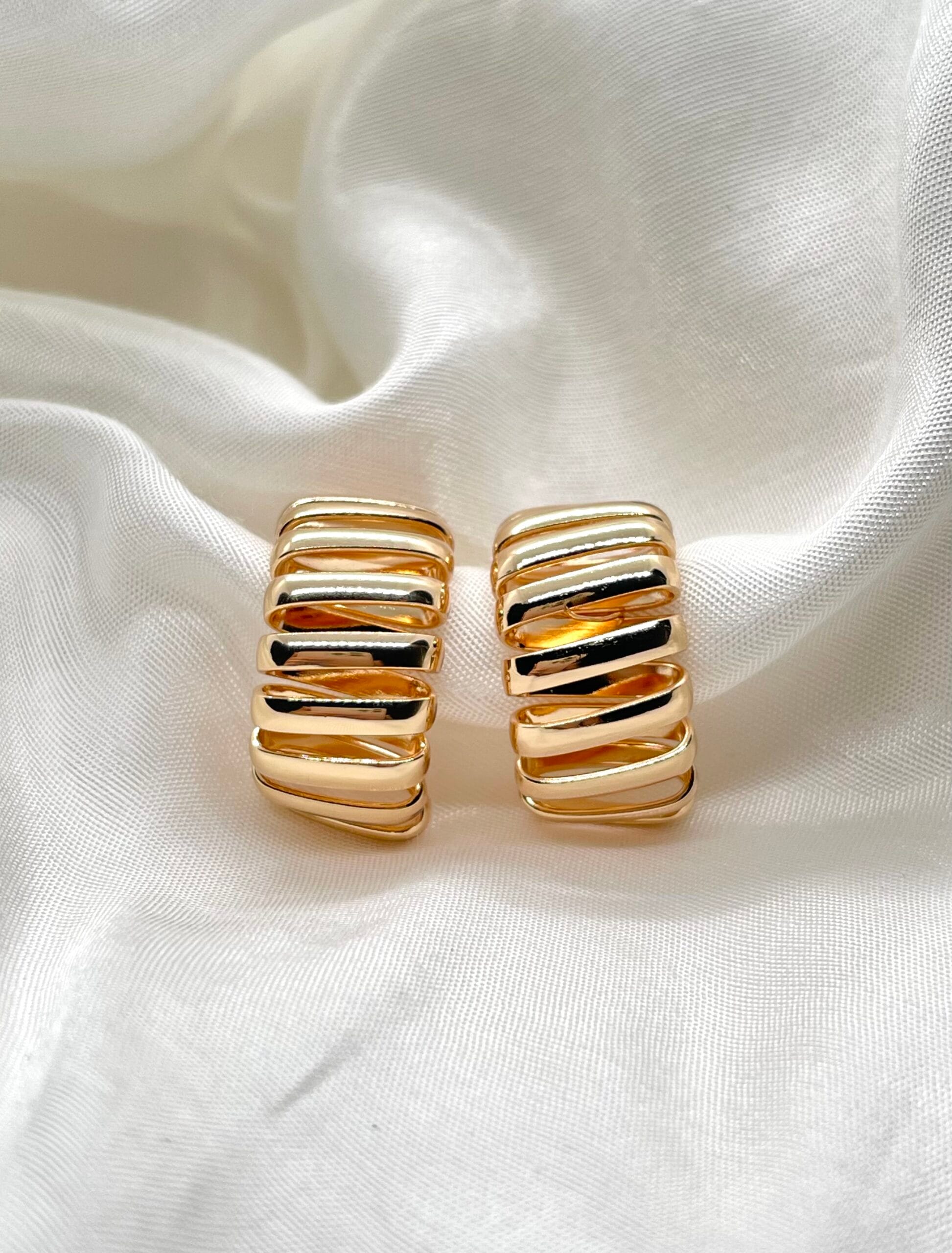 Spiral Gold Hoops