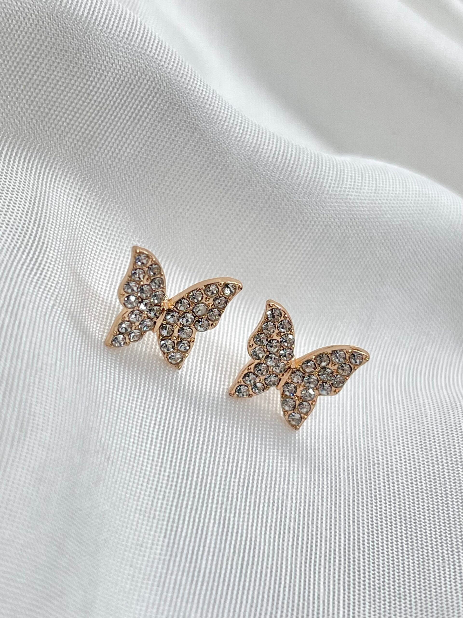 Bling Butterfly Studs