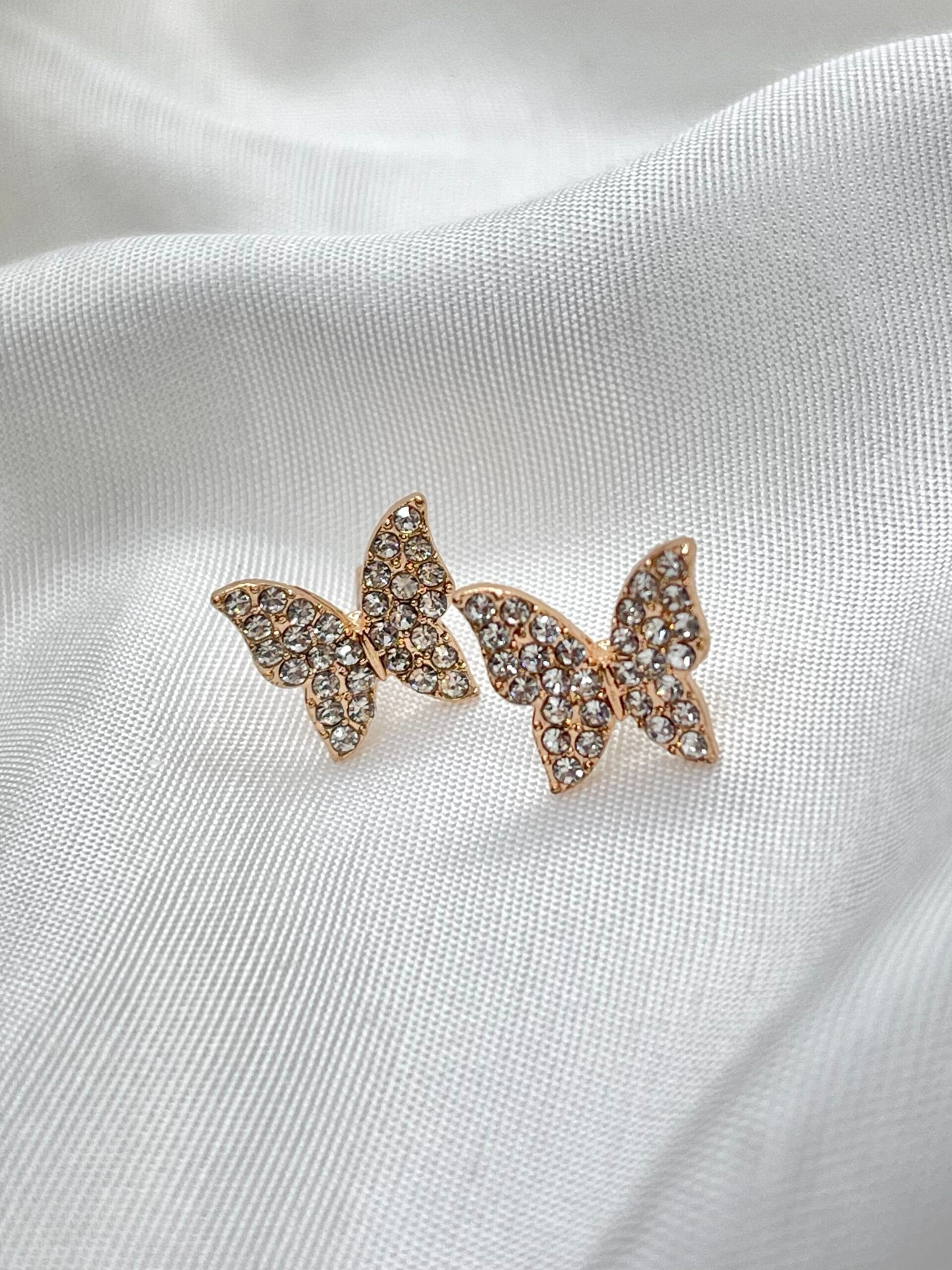 Bling Butterfly Studs
